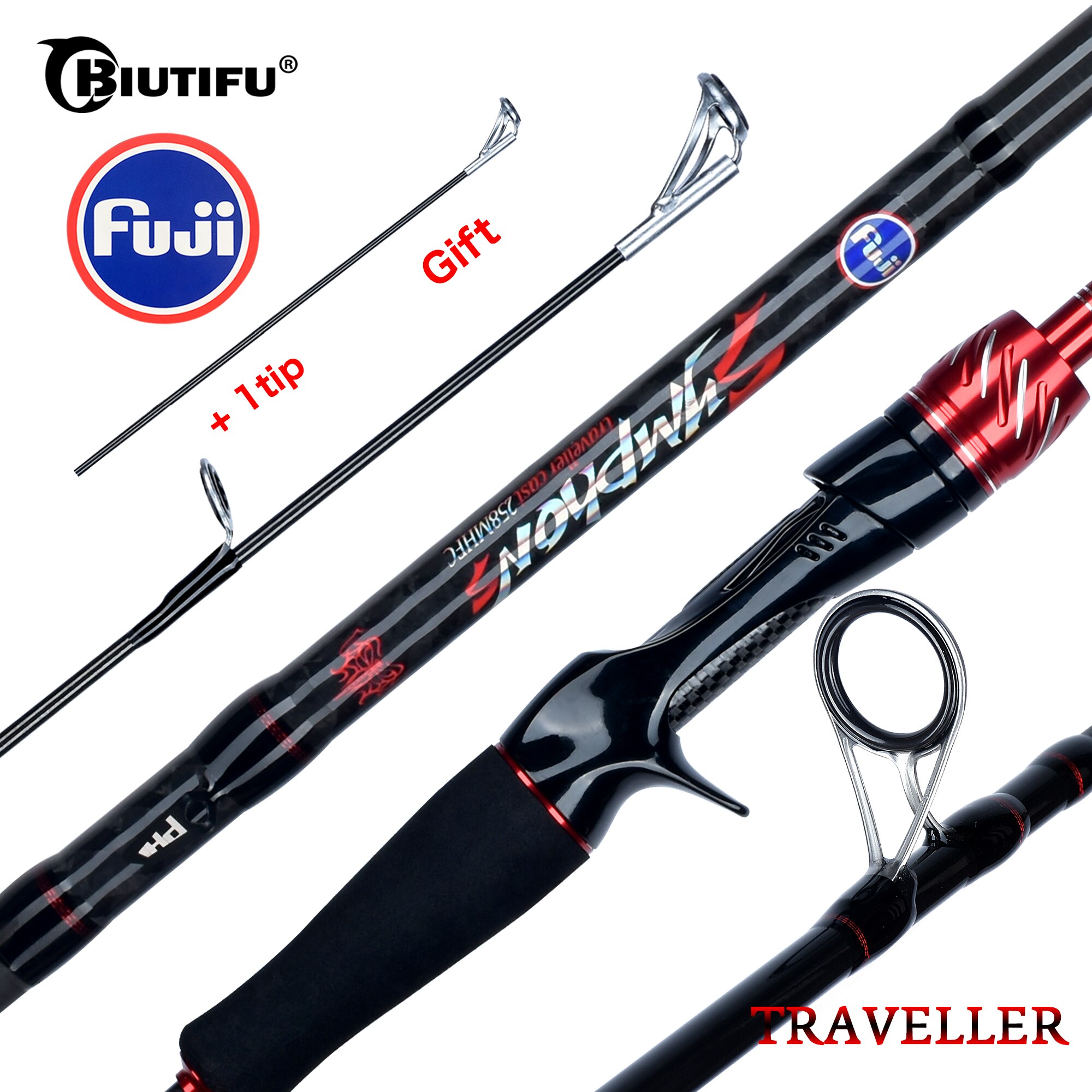 Fishing Rod Surf - BIUTIFU Viajante Spinning Casting Fuji Isca