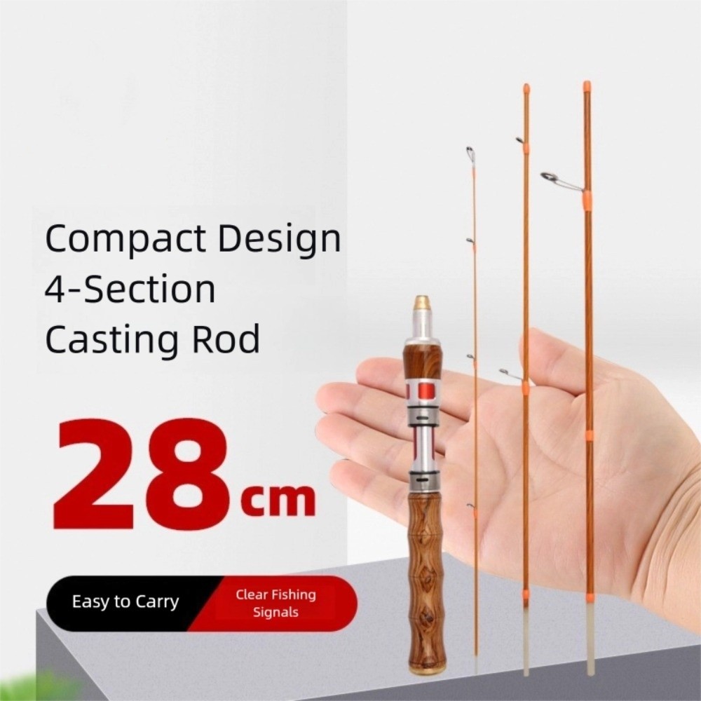 Fishing Rod Carbon Fiber - Vara de Pesca de 4 Seções,