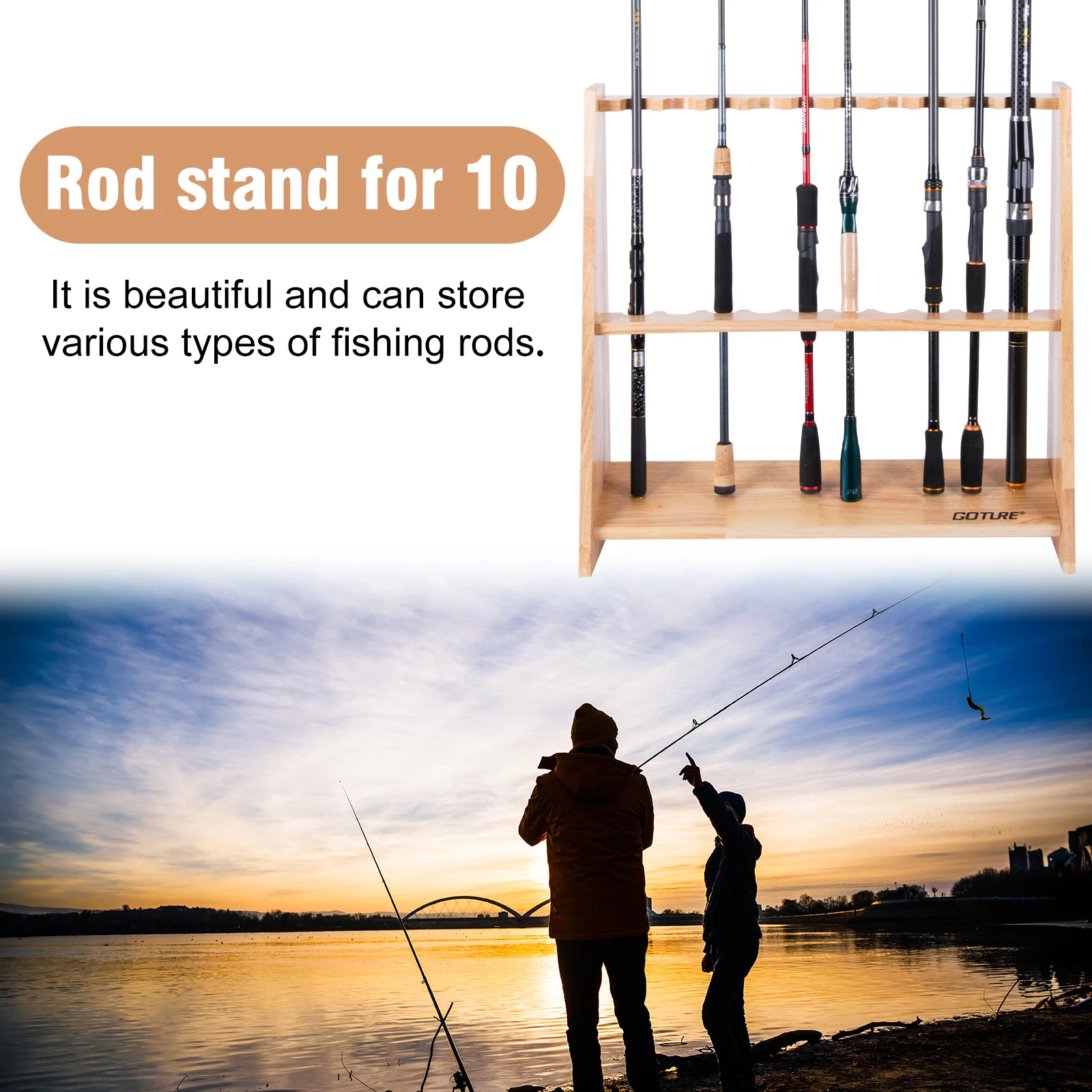 Suportes de Madeira para Varas - Fishing Rod Rack avaliação e preço
