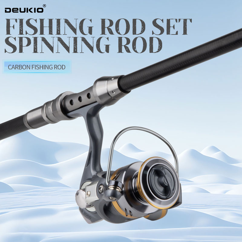 Deukio vara de pesca e carrete - Fishing Rod Combo avaliação e preço