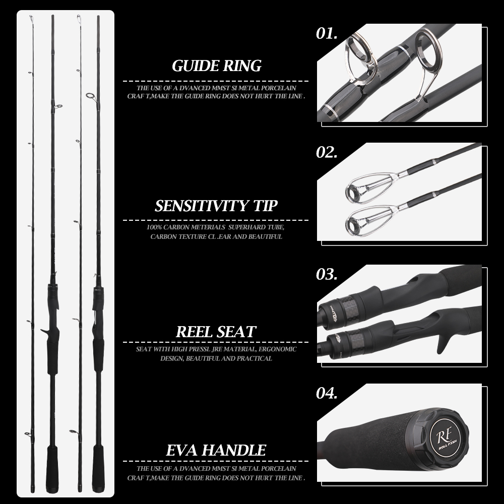Vara de Pesca ROLLFISH em Fibr - Fishing Rod Surf avaliação e preço